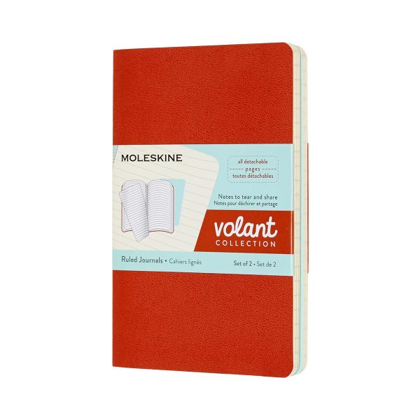MOLESKINE Notizheft 2x 14x1.1x9cm 620503 liniert, korall/marine, 80 S.