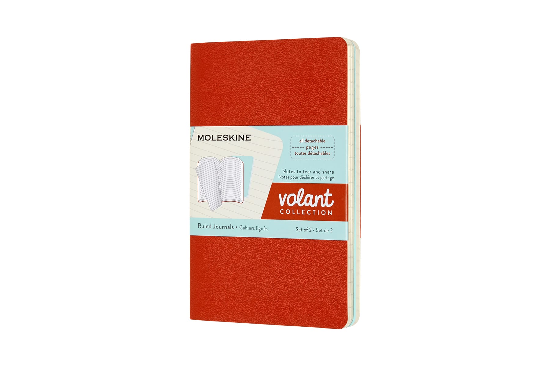 MOLESKINE-620503-8058647620503 MOLESKINE Notizheft 2x 14x1.1x9cm 620503 liniert, korall/marine, 80 S. – Hochwertig & günstig bei ShopDeca