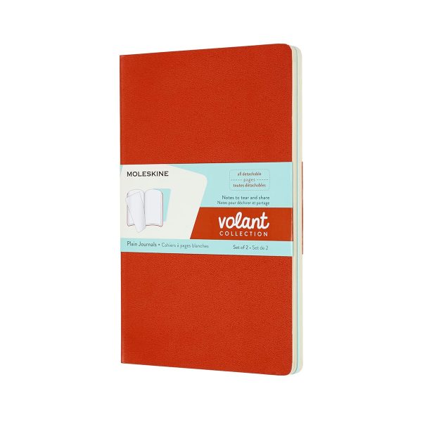 MOLESKINE Notizheft 2x 21x13cm 620534 blanko, korall/marine, 96 S.