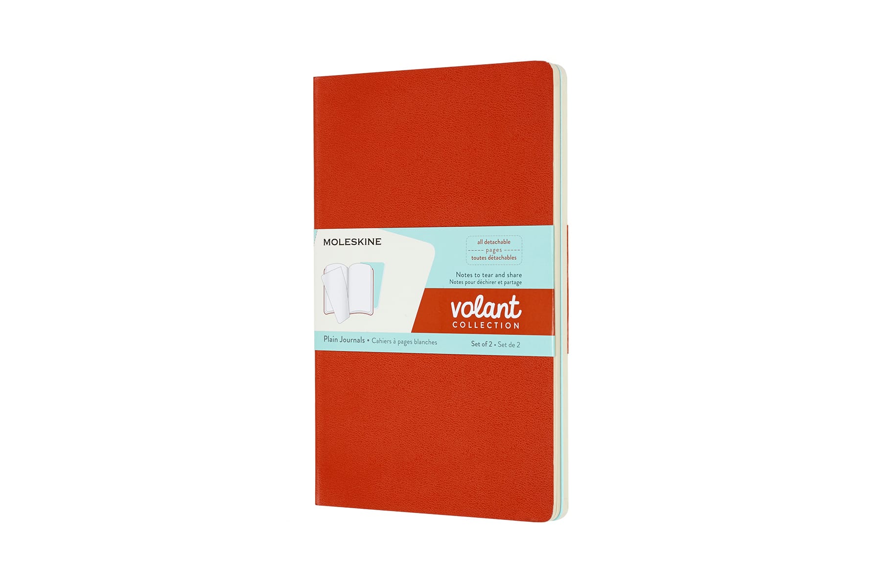 MOLESKINE-620534-8058647620534 MOLESKINE Notizheft 2x 21x13cm 620534 blanko, korall/marine, 96 S. – Hochwertig & günstig bei ShopDeca