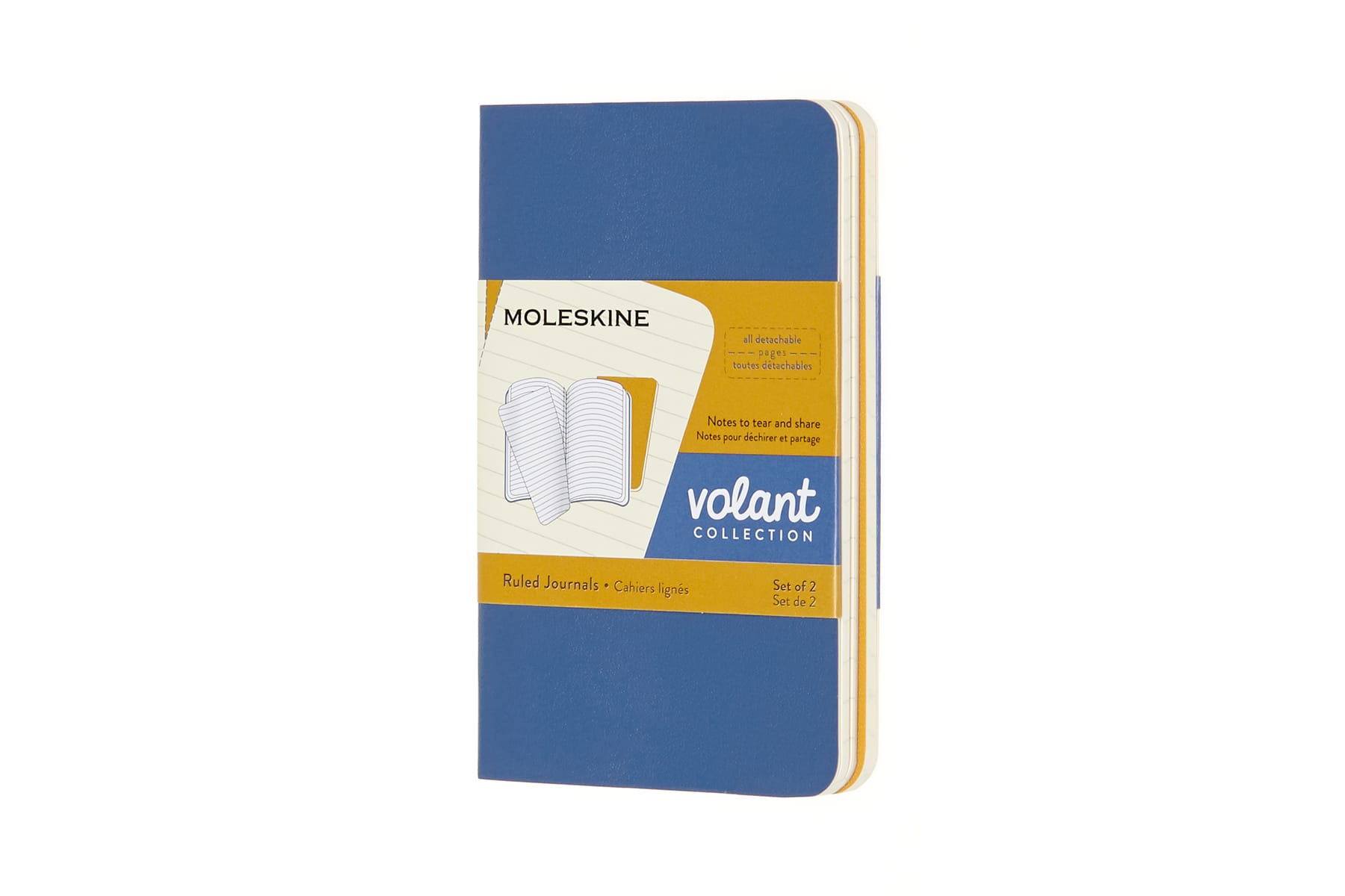 MOLESKINE-620541-8058647620541 MOLESKINE Notizheft 2x 10.5x6.5cm 620541 liniert,feilchen/bernst.,56S. – Bild 1
