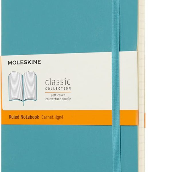 MOLESKINE Notizbuch L/A5 715505 liniert, SC, Riff Blau