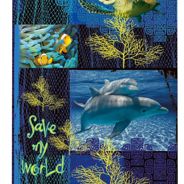 ONLINE Kladde Save my World A5 07914/6 80g, 96 Blatt, dotted