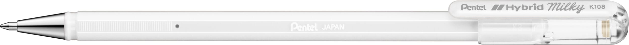 PENTEL-K108-PW-0884851039705 PENTEL Roller Hybrid Metal 0.8mm K108-PW weiss – Hochwertig & günstig bei ShopDeca