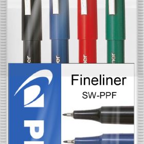PILOT Fineliner 0,4mm SW-PPF-S4 4 Farben Etui