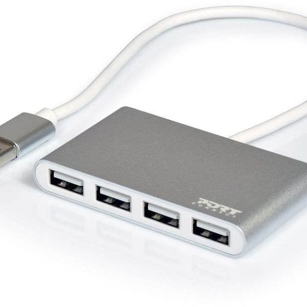 PORT USB Hub 4-ports USB 2.0 900120 Grey/White