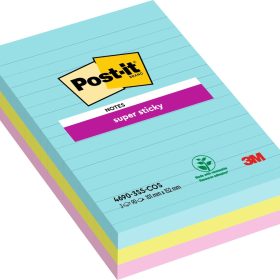 POST-IT Super Sticky Notes 152x101mm 46903SSCO Cosmic 3 Farben 3x90 Blatt