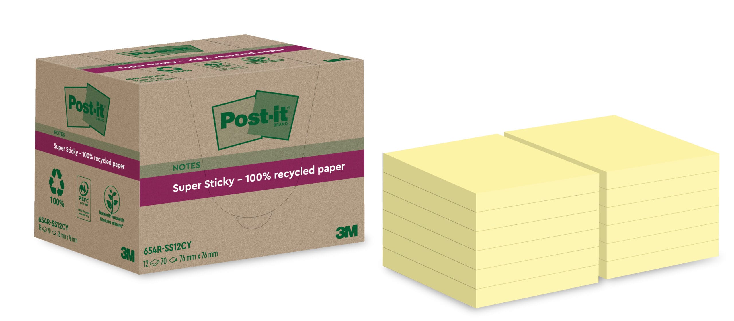 POST-IT-654-RSS12CY-4064035060831 Haftnotizen