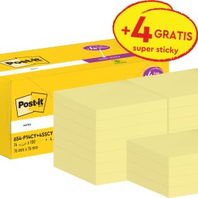 POST-IT Notes Promo Pack 77x76mm 654P14CY+ canary yellow 14+4