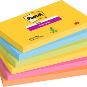 POST-IT Block Super Sticky Carnival 6556SSCAR 5-farbig 6x90 Blatt 127x76mm