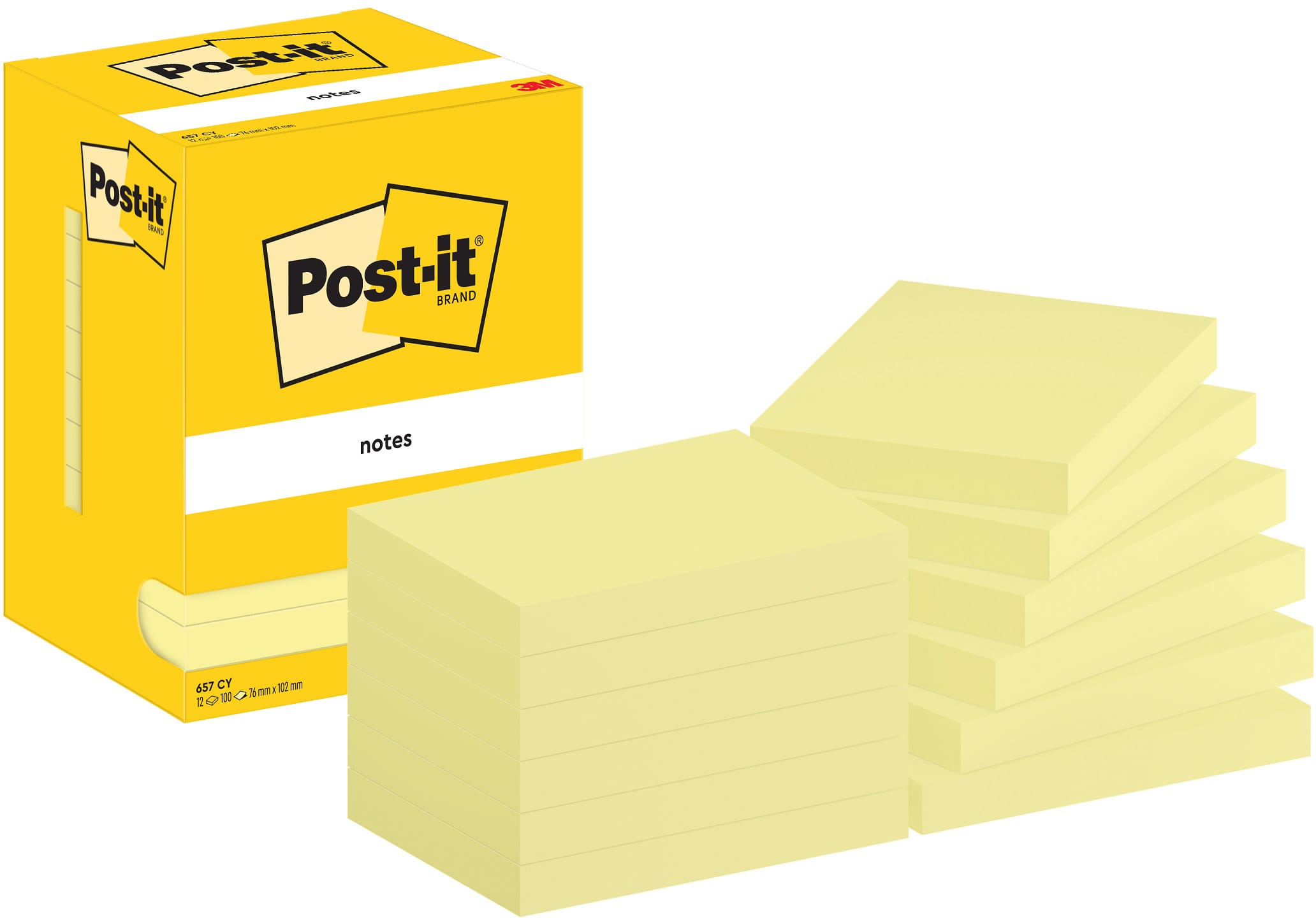 POST-IT-657-CY-4064035065805 POST-IT Block 76x102mm 657 CY Gelb 12x100 Blatt – Hochwertig & günstig bei ShopDeca