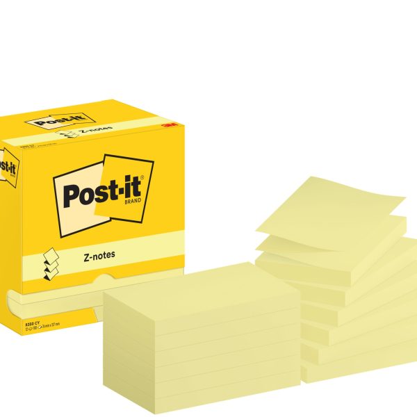 POST-IT Z-Notes 127x76mm R350 CY Gelb 12x100 Blatt