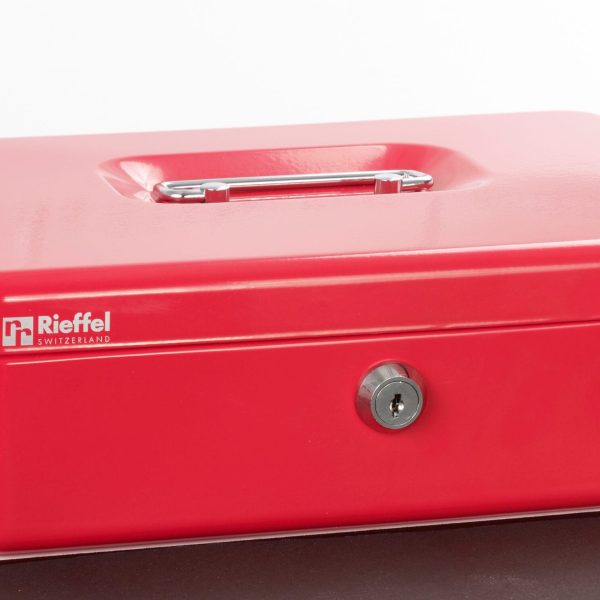 RIEFFEL SWITZERLAND Geldkassette Valorit VT-GK 3 ROT 8,2x26,2x19,2cm rot