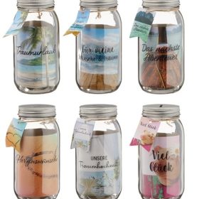 ROOST Spardose Einmachglas 10028755 7x17cm 6 ass.