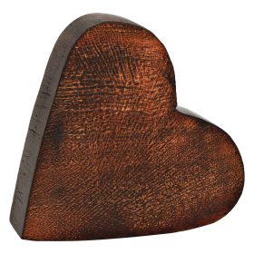 ROOST Herz aus Mangoholz 10036838 braun 14x13x4cm