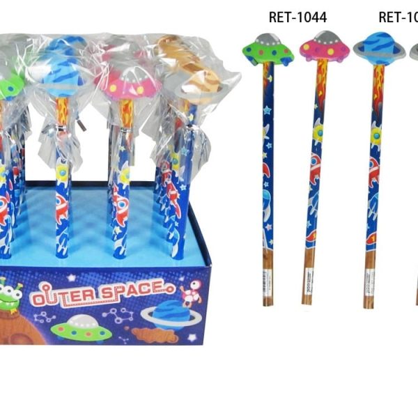 ROOST Bleistift mit Radiergummi RET-1044 Weltraum
