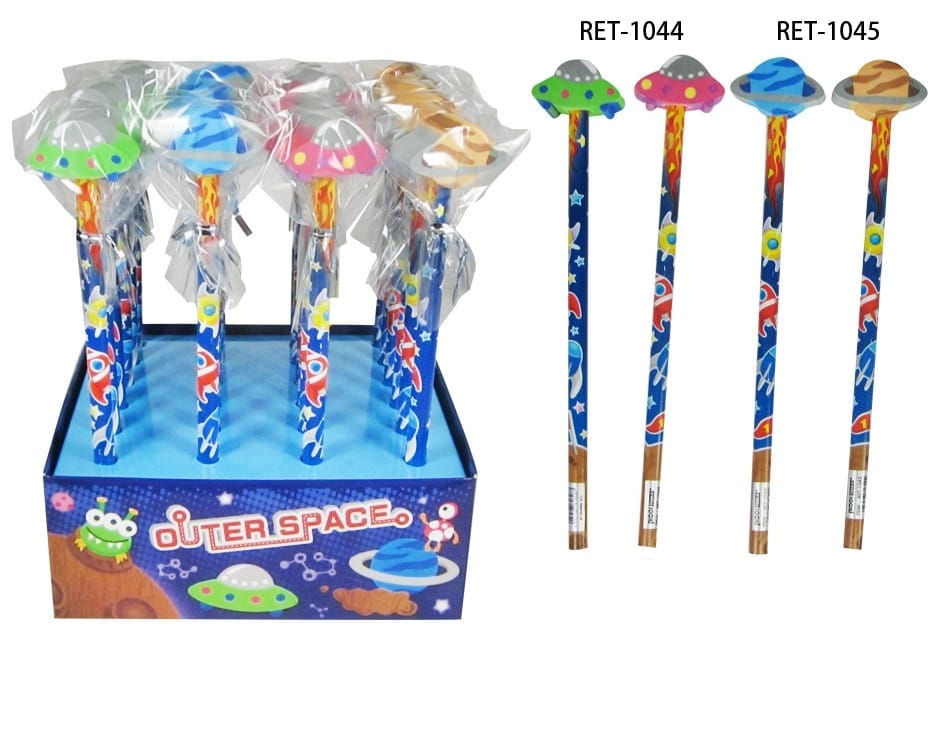 ROOST-RET-1044-7612532057365 ROOST Bleistift mit Radiergummi RET-1044 Weltraum – Hochwertig & günstig bei ShopDeca