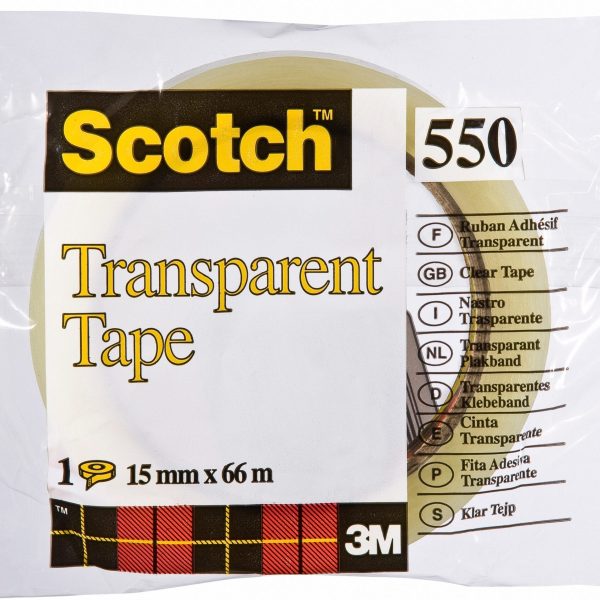 SCOTCH Transparent Tape 550 15mmx66m 550/1566