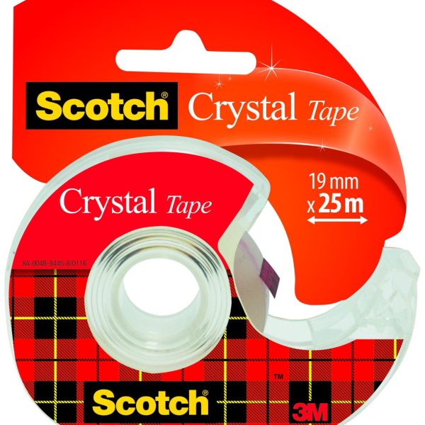 SCOTCH Magic Tape Crystal 19mmx25m 6-1925D kristallklar, auf Abroller