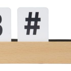 SECURIT Buchstabenleiste, Set 1m LES-TE-100 teak 2.5x100x1cm