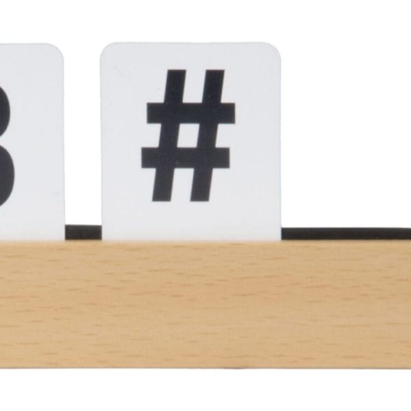 SECURIT Buchstabenleiste, Set 1m LES-TE-100 teak 2.5x100x1cm