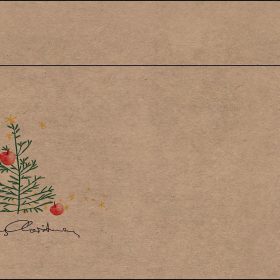 SIGEL Weihnachts-Umschlag 11x22cm DU255 Apples Kraftpapier 50 Stk