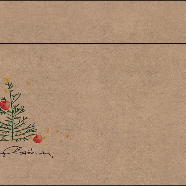 SIGEL Weihnachts-Umschlag 11x22cm DU255 Apples Kraftpapier 50 Stk
