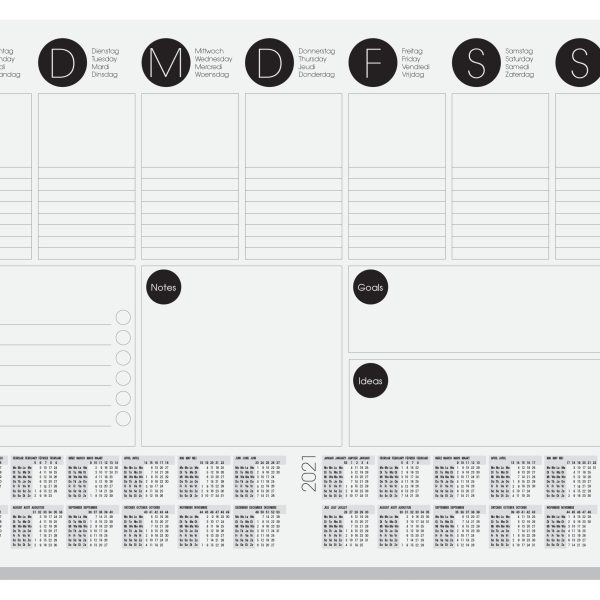 SIGEL Papier-Schreibunterlage HO506 Wochenpl. 2J-Kal. 420x297mm