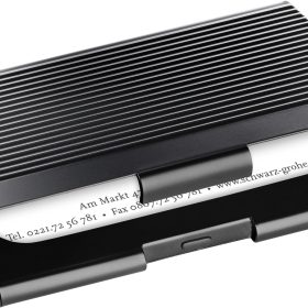 SIGEL Visitenkarten-Etui matt VZ134 Metall, 20 ST. Black
