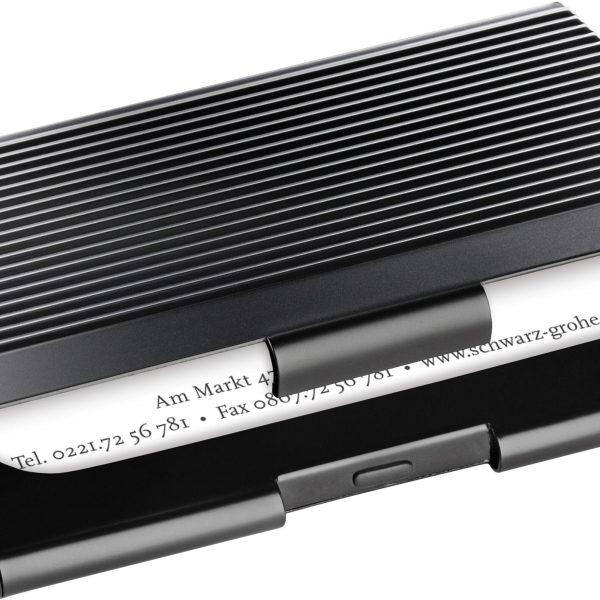 SIGEL Visitenkarten-Etui matt VZ134 Metall, 20 ST. Black