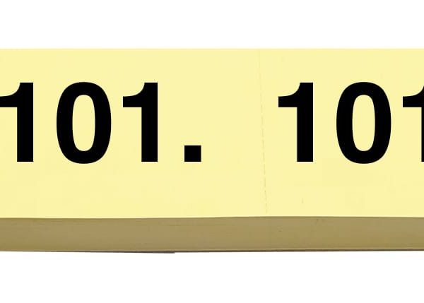 SIMPLEX Garderobenblock 101-200 13078 gelb 100 Blatt