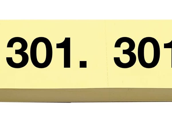 SIMPLEX Garderobenblock 301-400 13092 gelb 100 Blatt