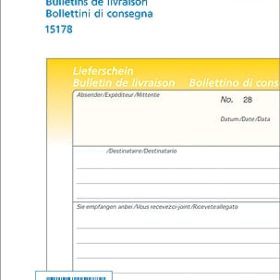 SIMPLEX Lieferscheine D/F/I A5 15177 gelb/weiss 50x2 Blatt