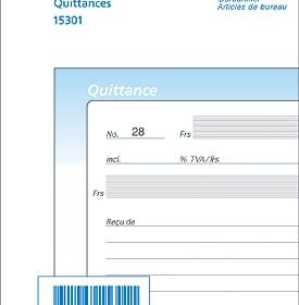 SIMPLEX Quittungen F A6 15307F blau/weiss 50x3 Blatt