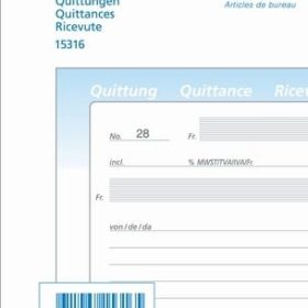 SIMPLEX Quittungen D/F/I A6 15316 Durchschreibepapier 50x2 Blatt