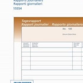 SIMPLEX Tages-Rapporte D/F/I A5 15554 Durchschreibepapier 50x2 Blatt