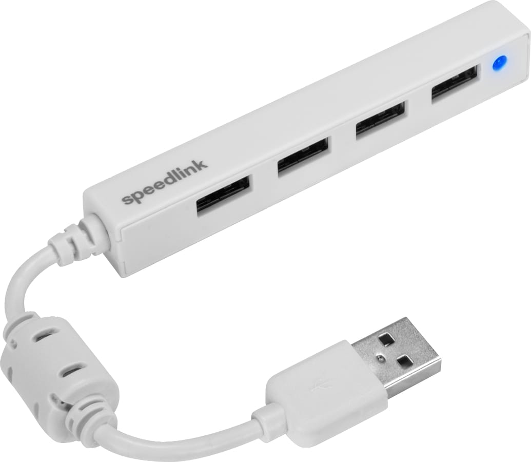 SPEEDLINK-SL140000W-4027301461510 SPEEDLINK SNAPPY USB Slim Hub 2.0 SL140000W 4-port, passive, white – Hochwertig & günstig bei ShopDeca