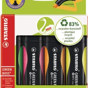 STABILO Textmarker GREEN BOSS 2-5mm 6070/4 4-farbig ass.