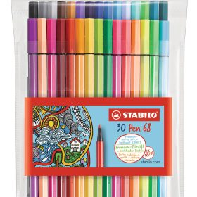 STABILO Fasermaler Pen 68 1mm 6830-1 24+6 Neon Etui