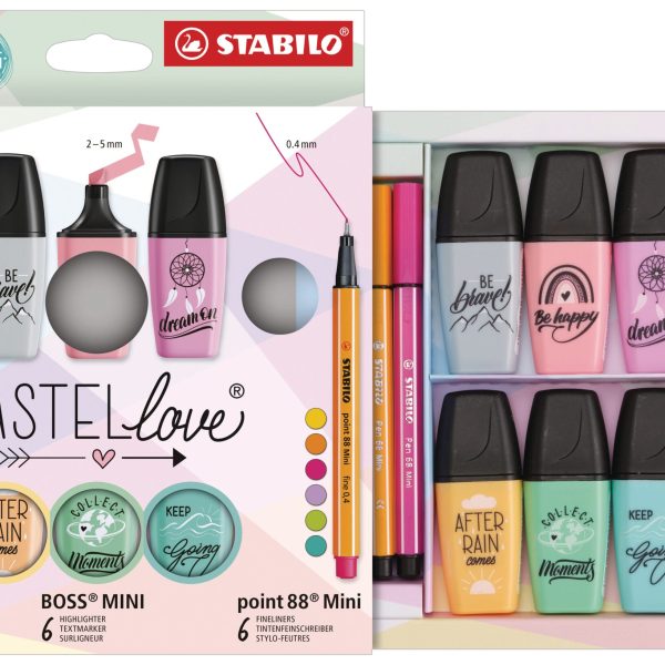 STABILO Set Mini World 77/5-8-5 Pastellove 18-teilig