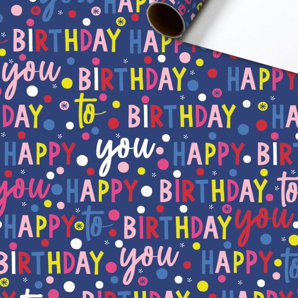 STEWO Geschenkpapier Benoni 2528546242 blau dunkel 70x200cm