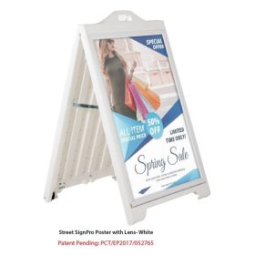 Kundenstopper SignPro, A1 weiss