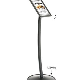 Infoständer gebogen Outdoor anthrazit