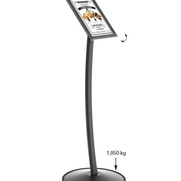 Infoständer gebogen Outdoor anthrazit