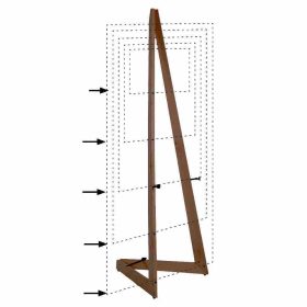 Design Staffelei aus dunklem Buchenholz Outdoor