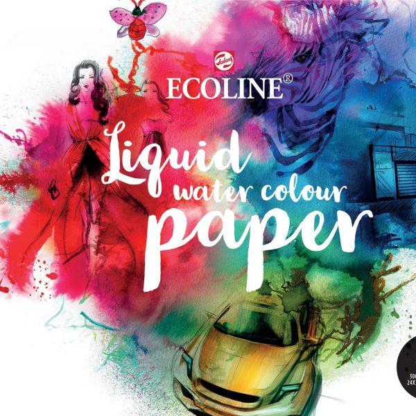 TALENS Papier Ecoline Mix 24x32cm 91582430 290g 12 Blatt, geleimt