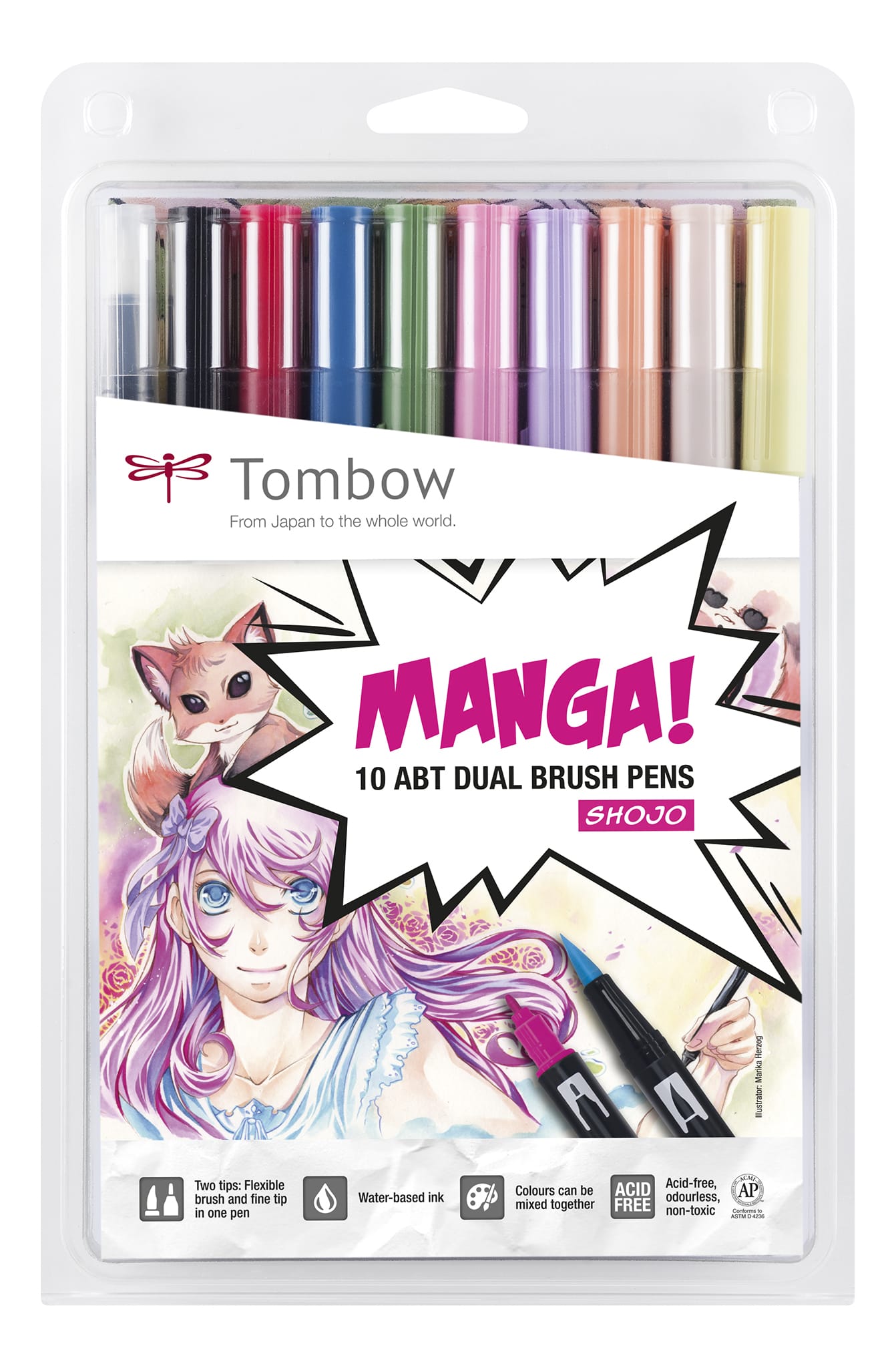 TOMBOW-ABT-10C-MANG-4003198101036 TOMBOW Manga-Set Shojo ABT-10C-MANG 10-tlg. – Hochwertig & günstig bei ShopDeca