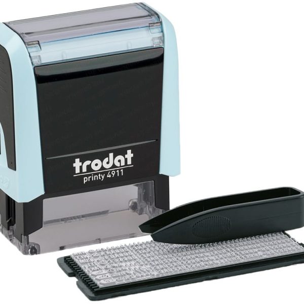 TRODAT Printy 4911 Typo 3 Zeilen Text 180853 pastellblau