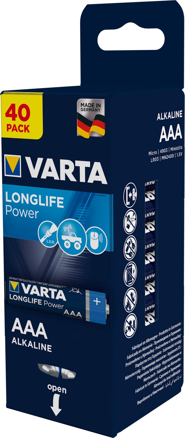 VARTA-4903121194-4008496987917 VARTA Batterie Longlife Power 4903121194 LR03/AAA 40er-Blister – Hochwertig & günstig bei ShopDeca