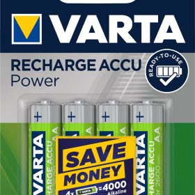 VARTA Batterie Akku 5716101404 R2U, AA/HR6, 2600 mAh, 4 S.